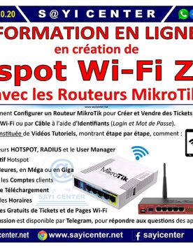 Formation en Création de Hotspot Wi-Fi Zone avec MikroTik