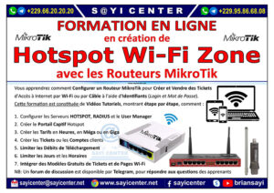 Formation en Création de Hotspot Wi-Fi Zone avec MikroTik