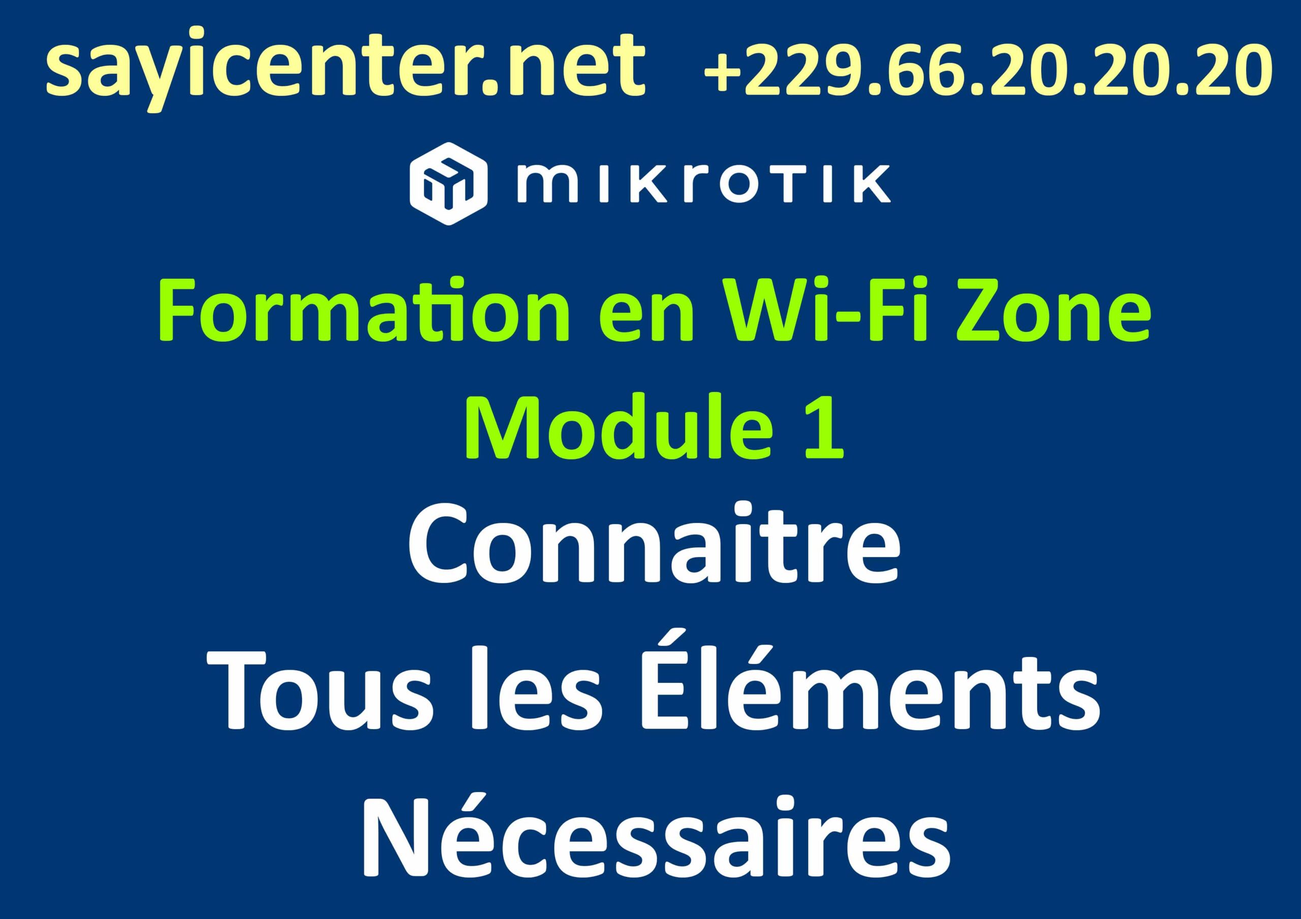 Formation en Wi-Fi Zone 1- Configuration Complète du Routeur MikroTik pour le Hotspot Wi-Fi Zone